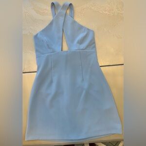 French Connection Light Blue key hole cutout Dress